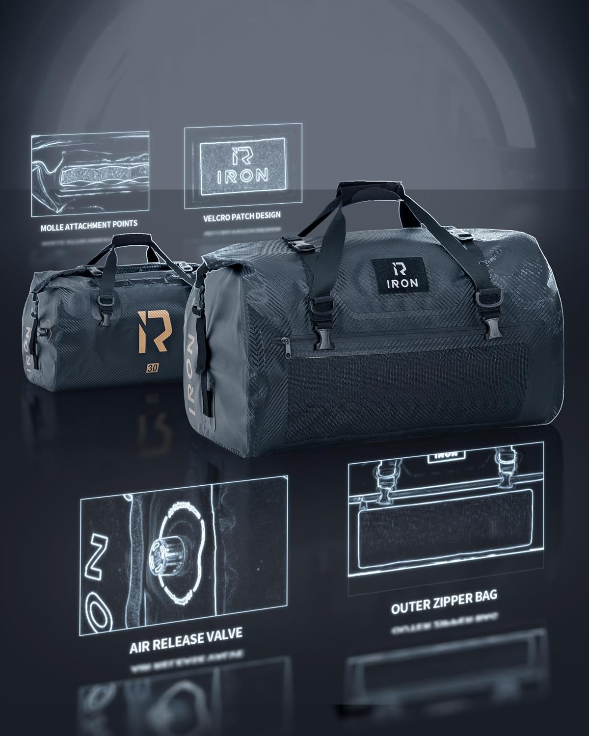 Motorcycle Dry Bag - 30L Water - Dry Bag Roll Top のレビューと価格