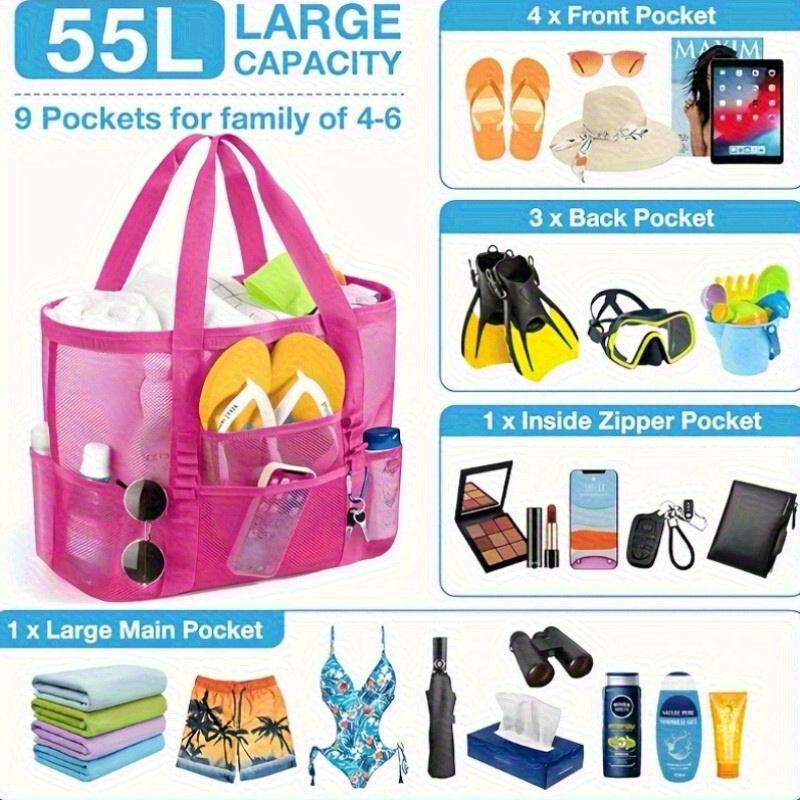 Beach Bags Sandproof Mesh Beac - Dry Bag Roll Top のレビューと価格