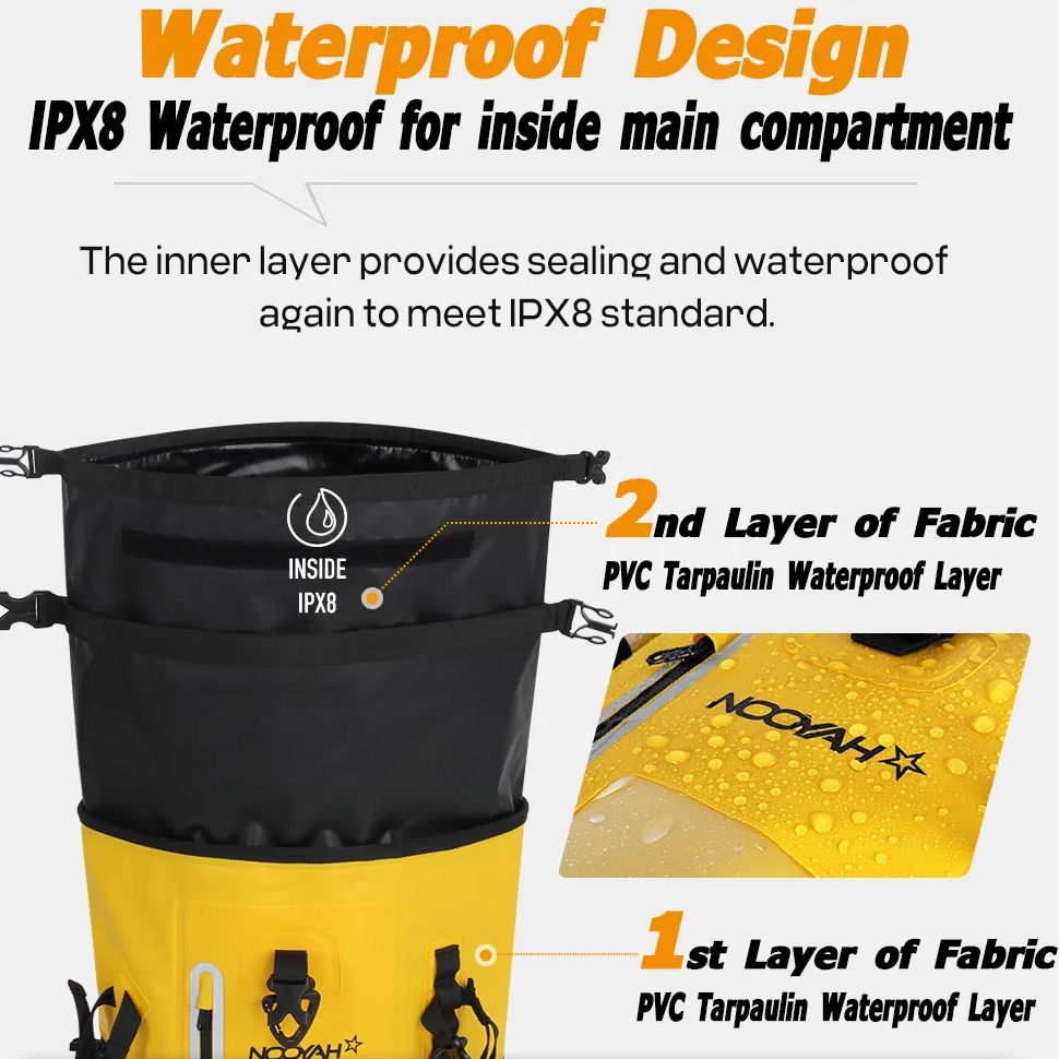 NOOYAH Dry Bag Waterproof Back - Dry Bag Roll Top のレビューと価格