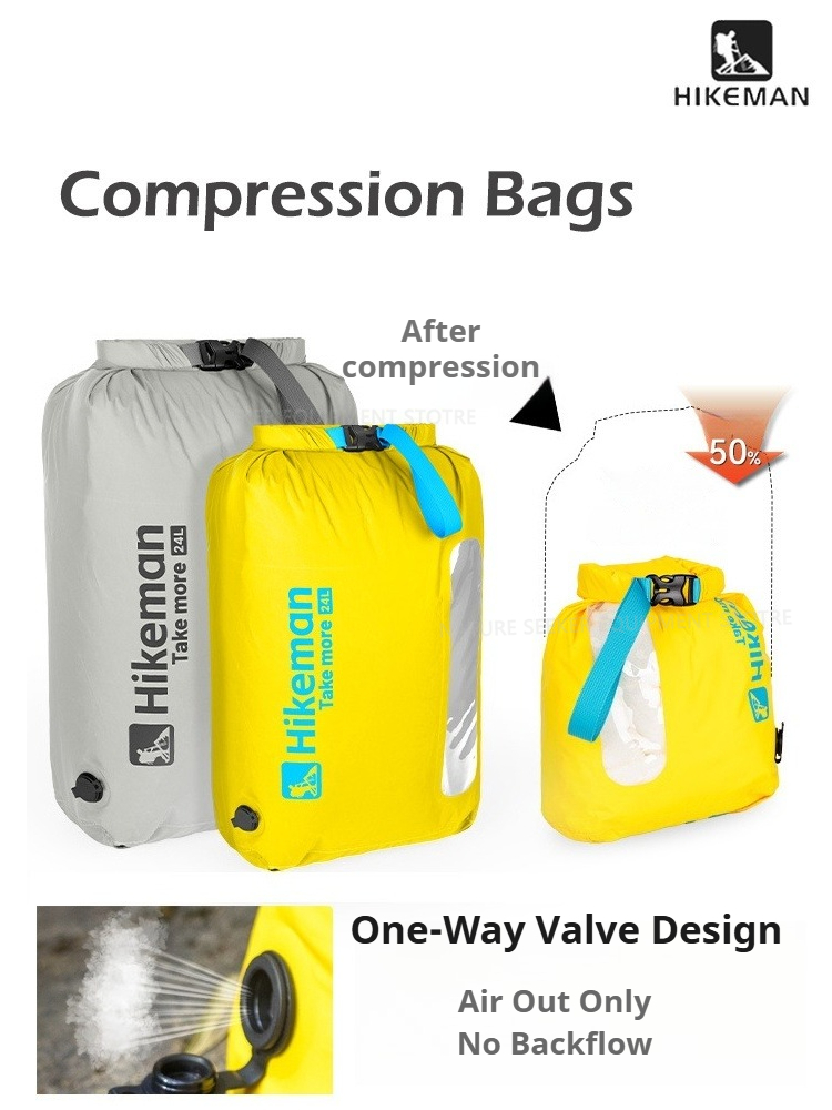HIKEMAN Vacuum Compression Bag - Dry Bag Roll Top のレビューと価格