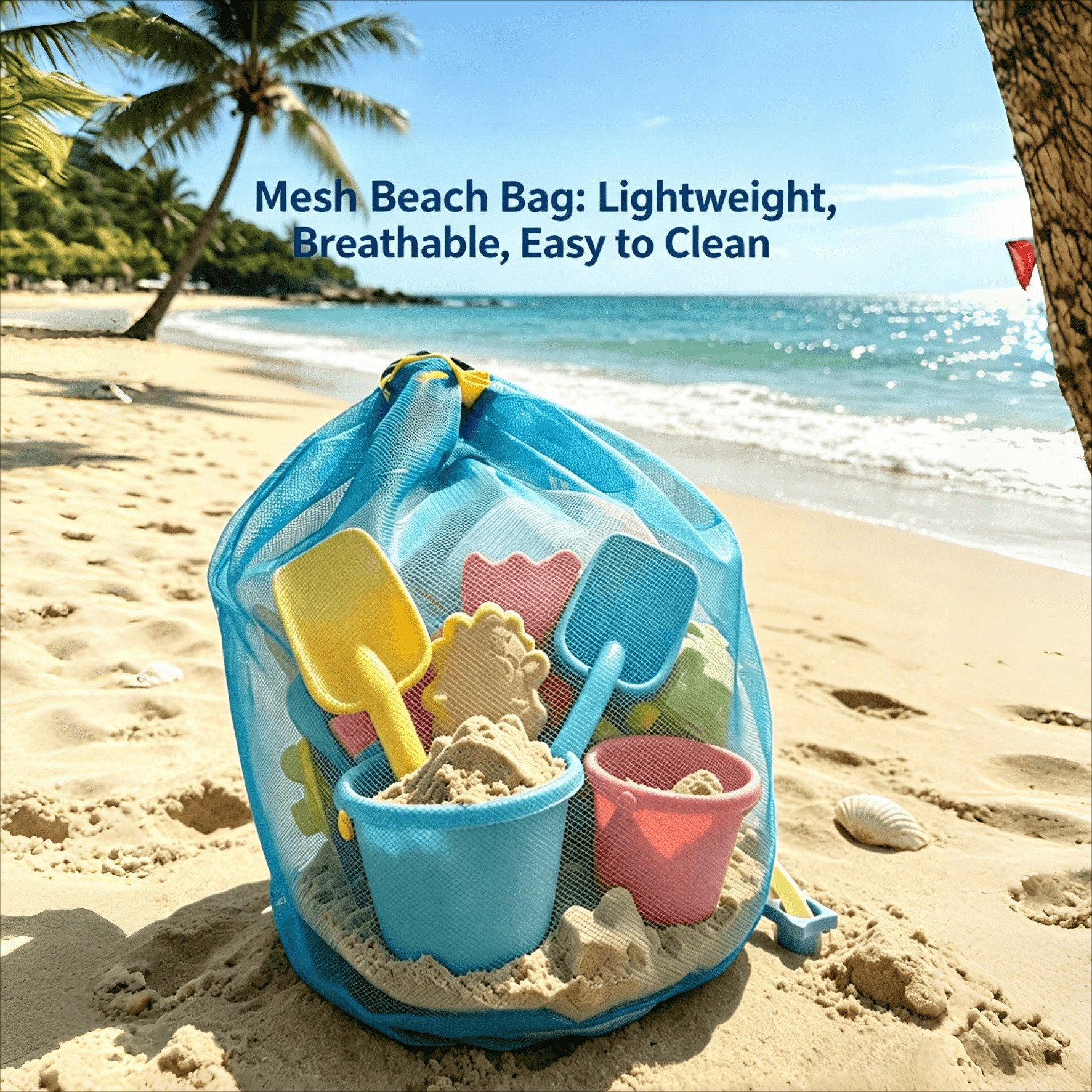 Large Mesh Drawstring Beach Ba - Dry Bag Roll Top のレビューと価格