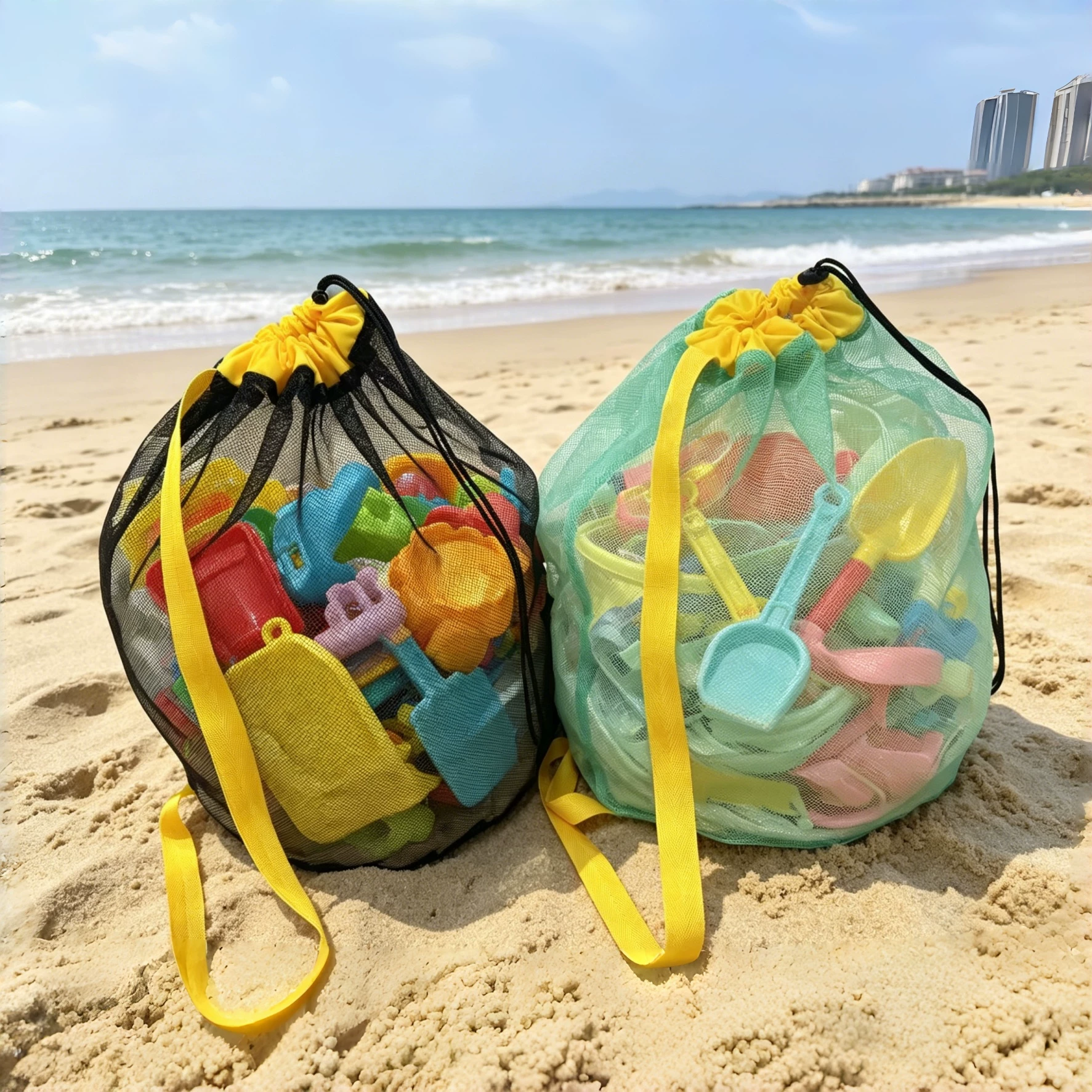 Large Mesh Drawstring Beach Ba - Dry Bag Roll Top のレビューと価格