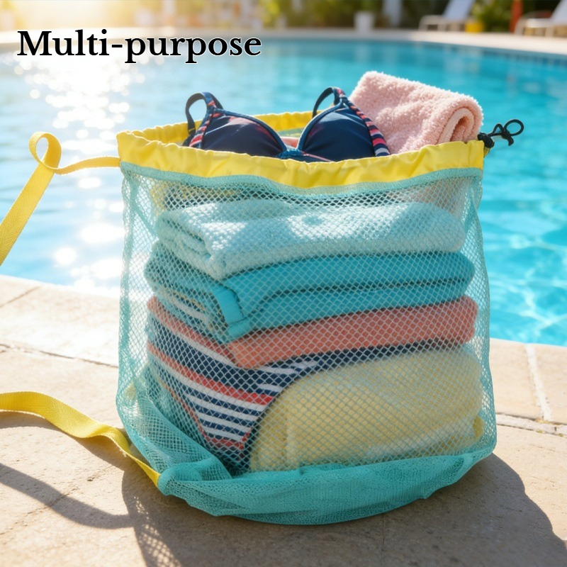 Large Mesh Drawstring Beach Ba - Dry Bag Roll Top のレビューと価格